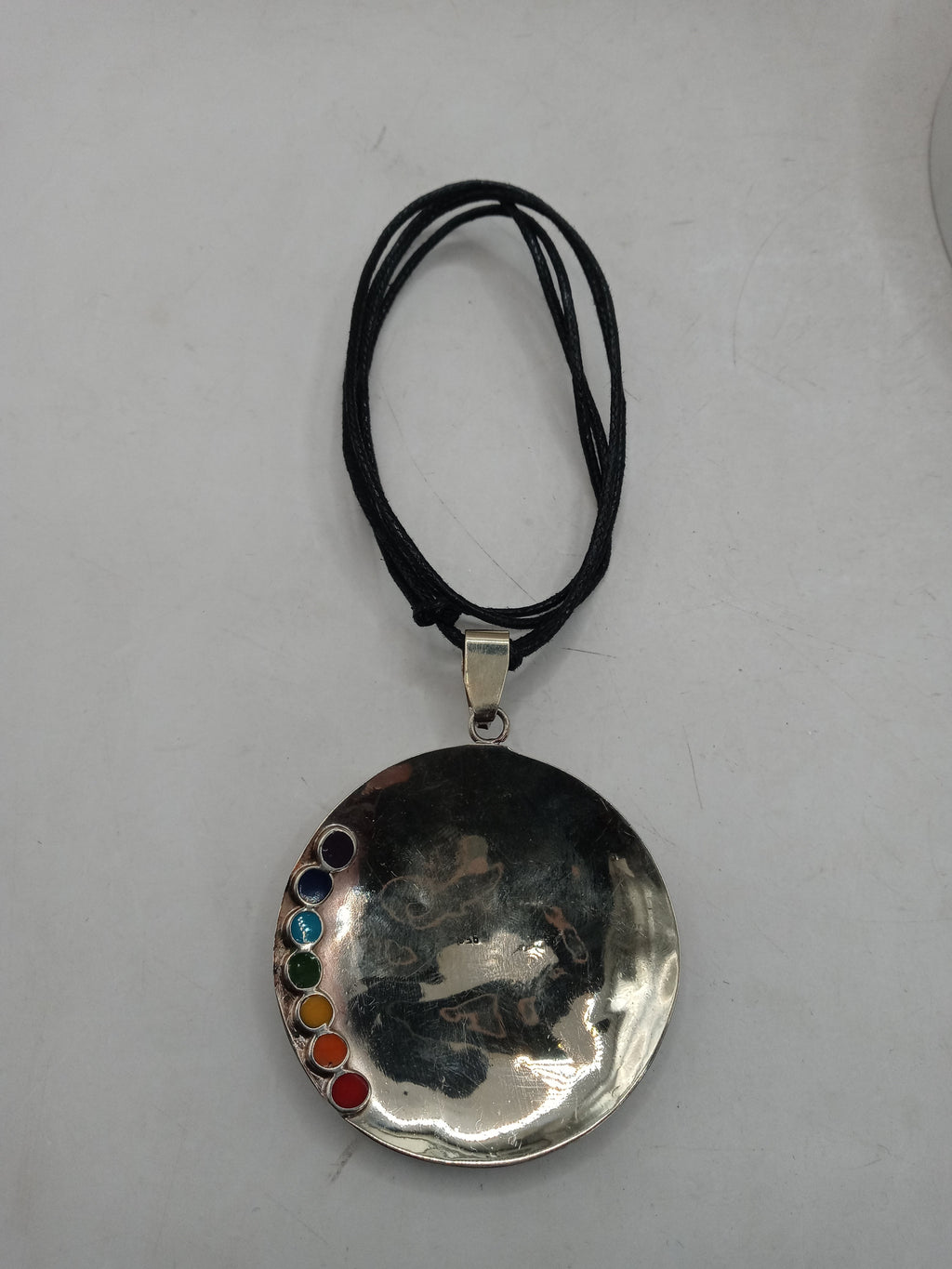 Unisex Adjustable Alpaca Necklace with Inlaid Natural Stone