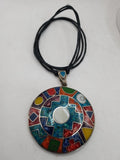 Unisex Adjustable Alpaca Necklace with Inlaid Stone