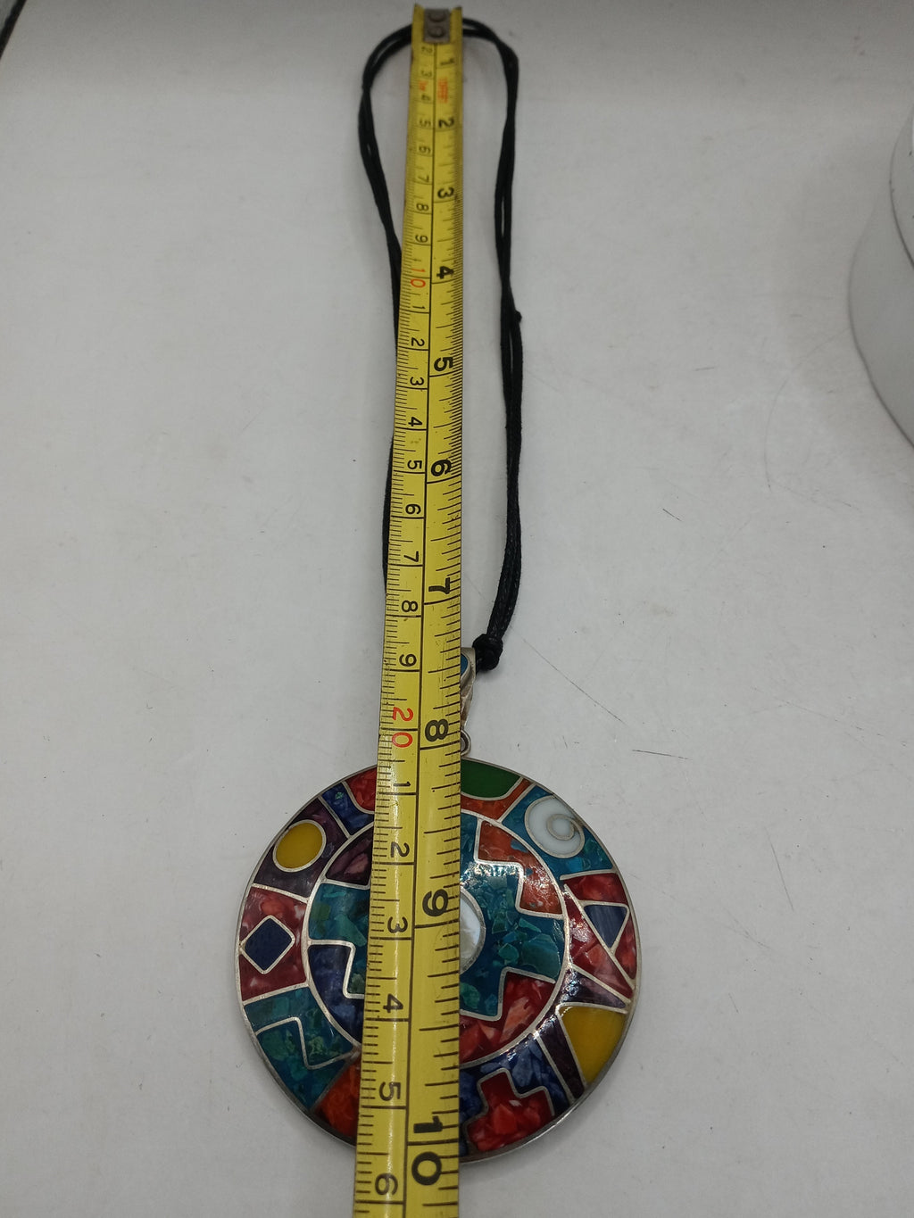 Unisex Adjustable Alpaca Necklace with Inlaid Stone