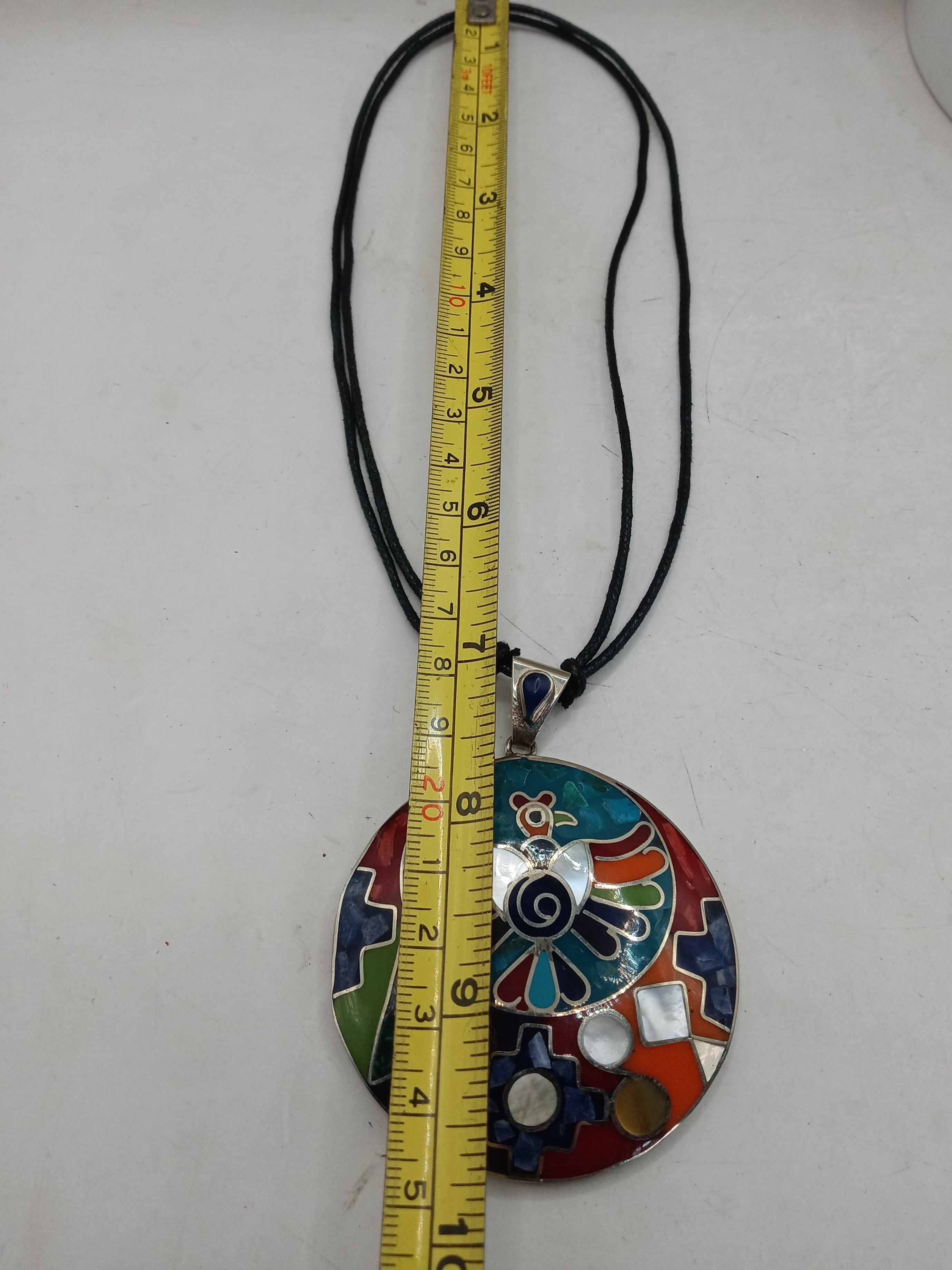 Unisex Adjustable Alpaca Necklace with Inlaid Stone