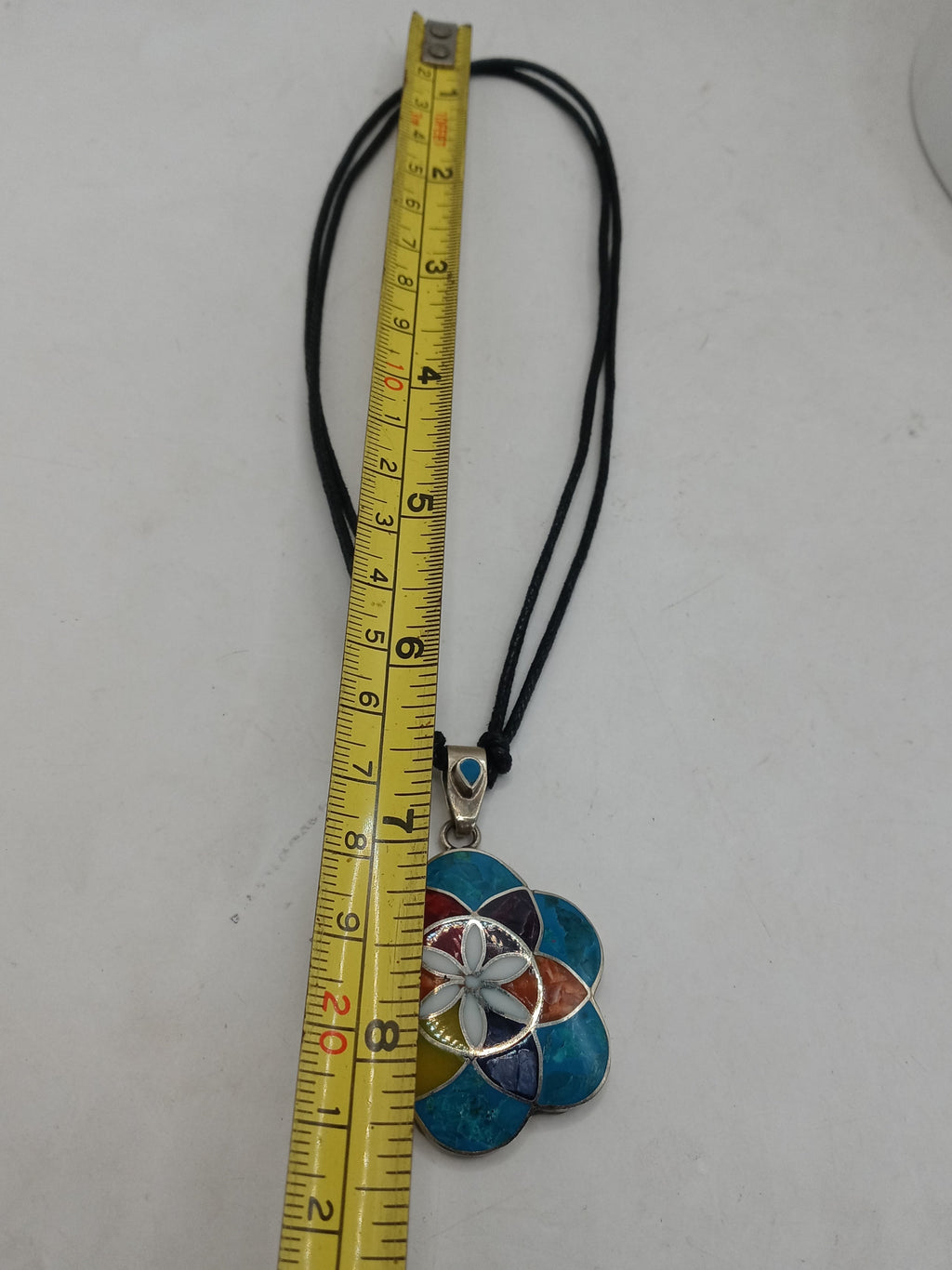 Peruvian Alpaca Natural Stone Pachamama Flower Necklace
