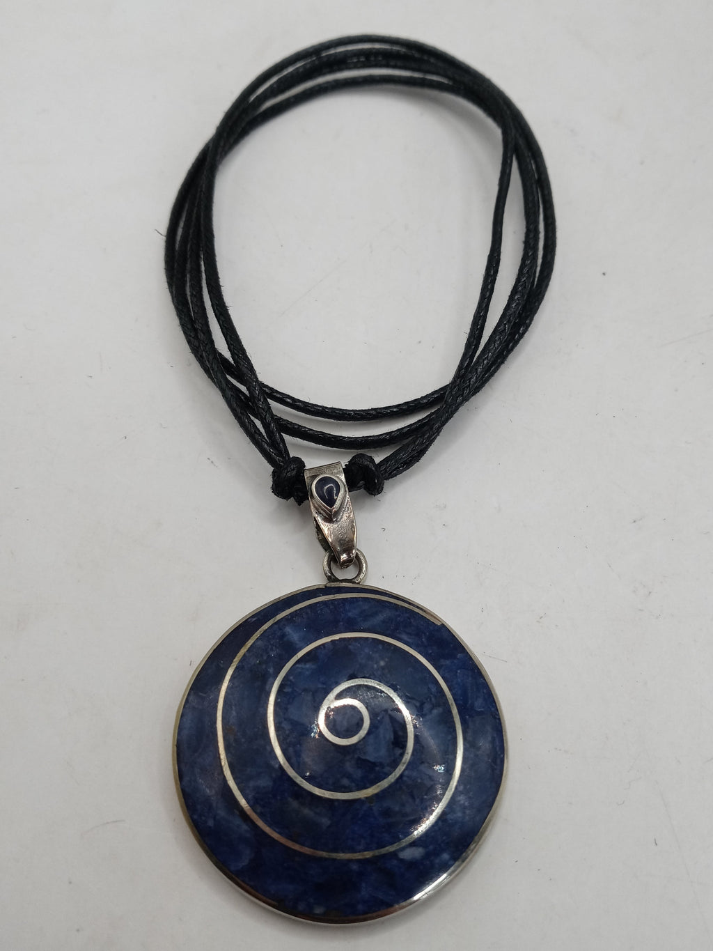Unisex Adjustable Alpaca Natural Stone Sodalite Necklace