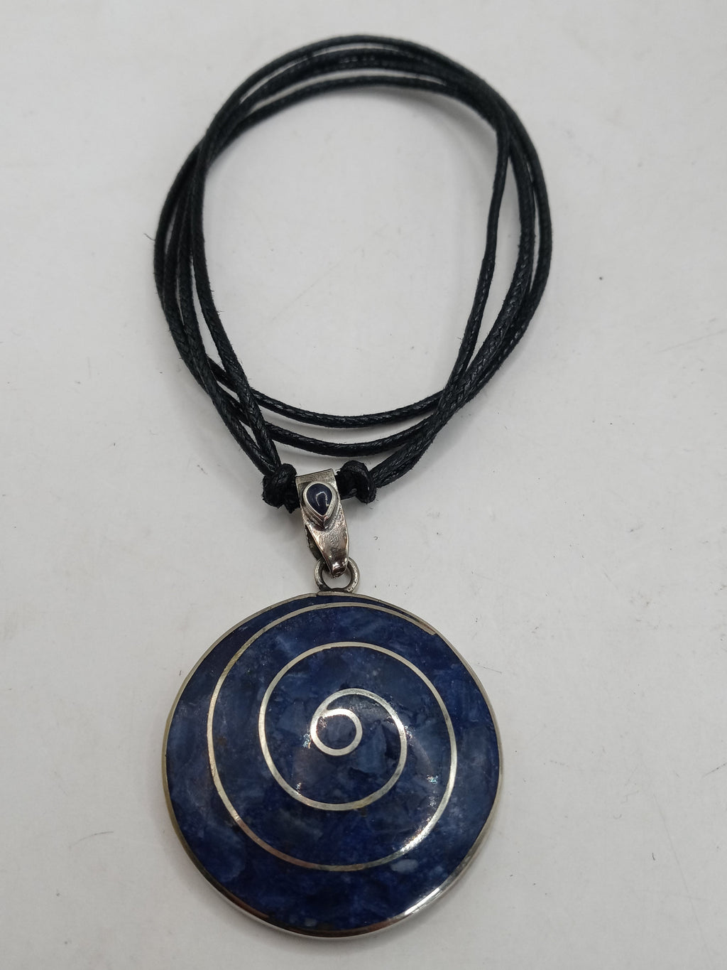 Unisex Adjustable Alpaca Natural Stone Sodalite Necklace