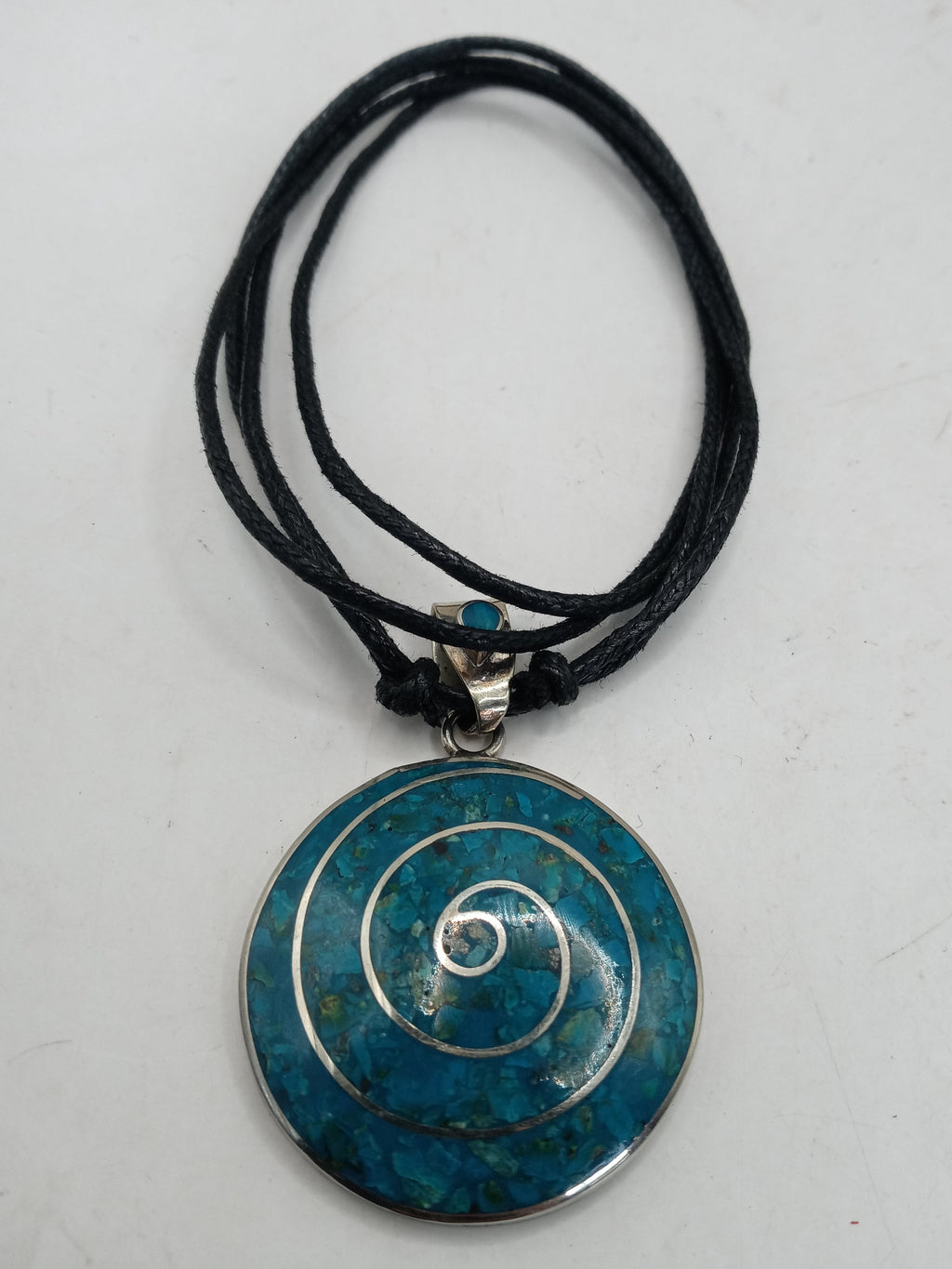 Unisex Handmade Alpaca Natural Stone Turquoise Necklace