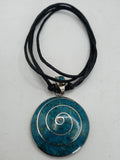 Unisex Handmade Alpaca Natural Stone Turquoise Necklace