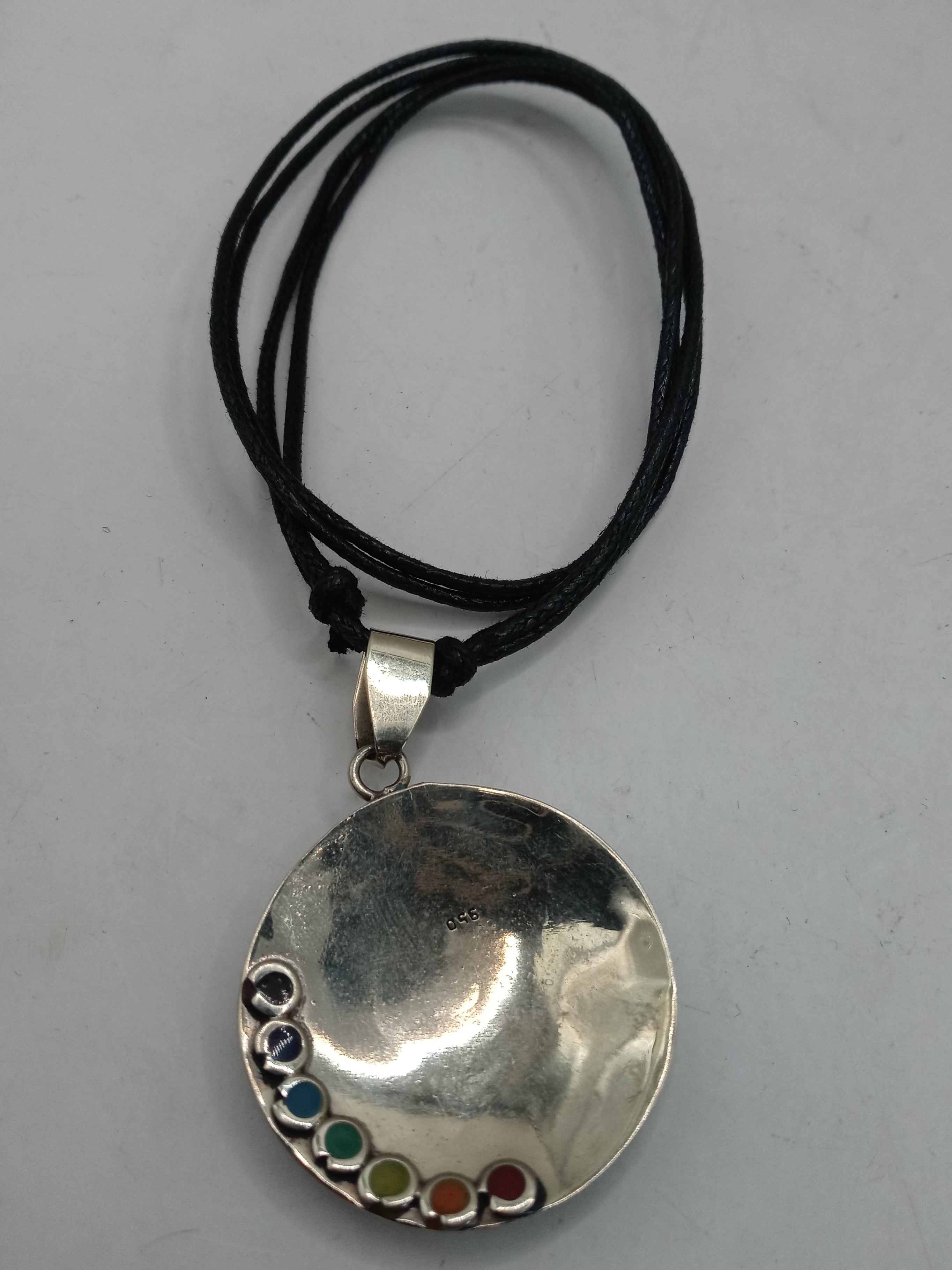Unisex Handmade Alpaca Natural Stone Turquoise Necklace