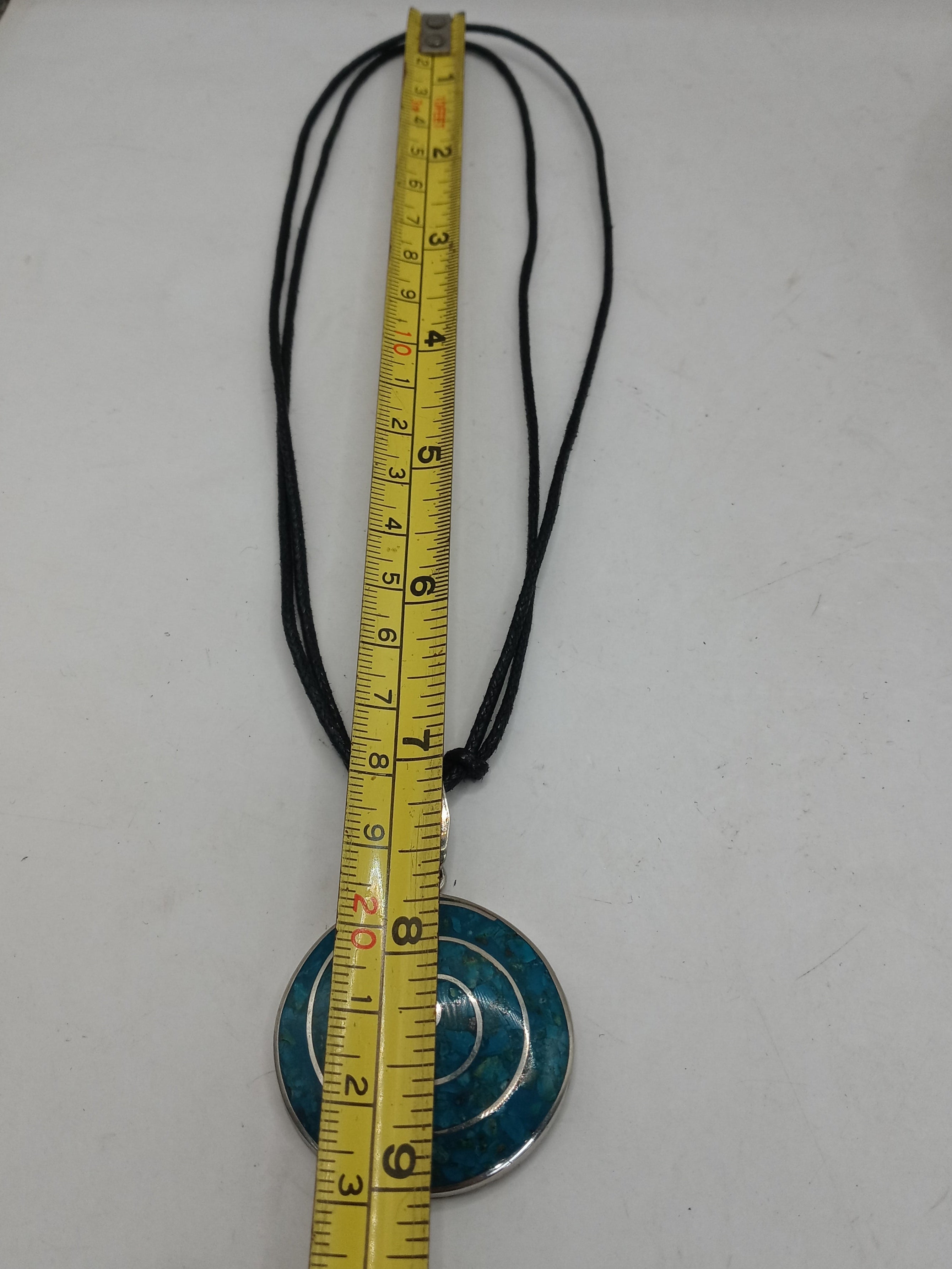 Unisex Handmade Alpaca Natural Stone Turquoise Necklace