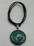 Unisex Handmade Alpaca Natural Stone Serpentine Necklace