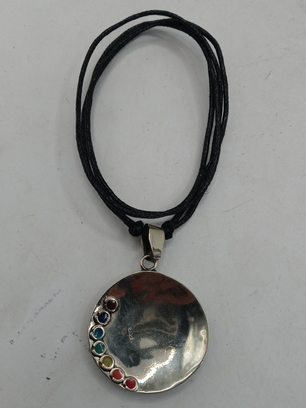 Unisex Handmade Alpaca Natural Stone Serpentine Necklace