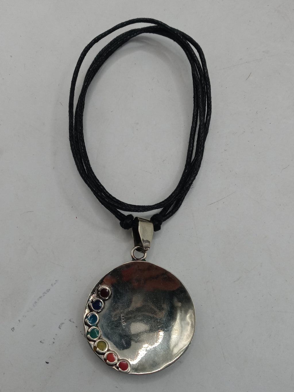 Unisex Handmade Alpaca Natural Stone Serpentine Necklace