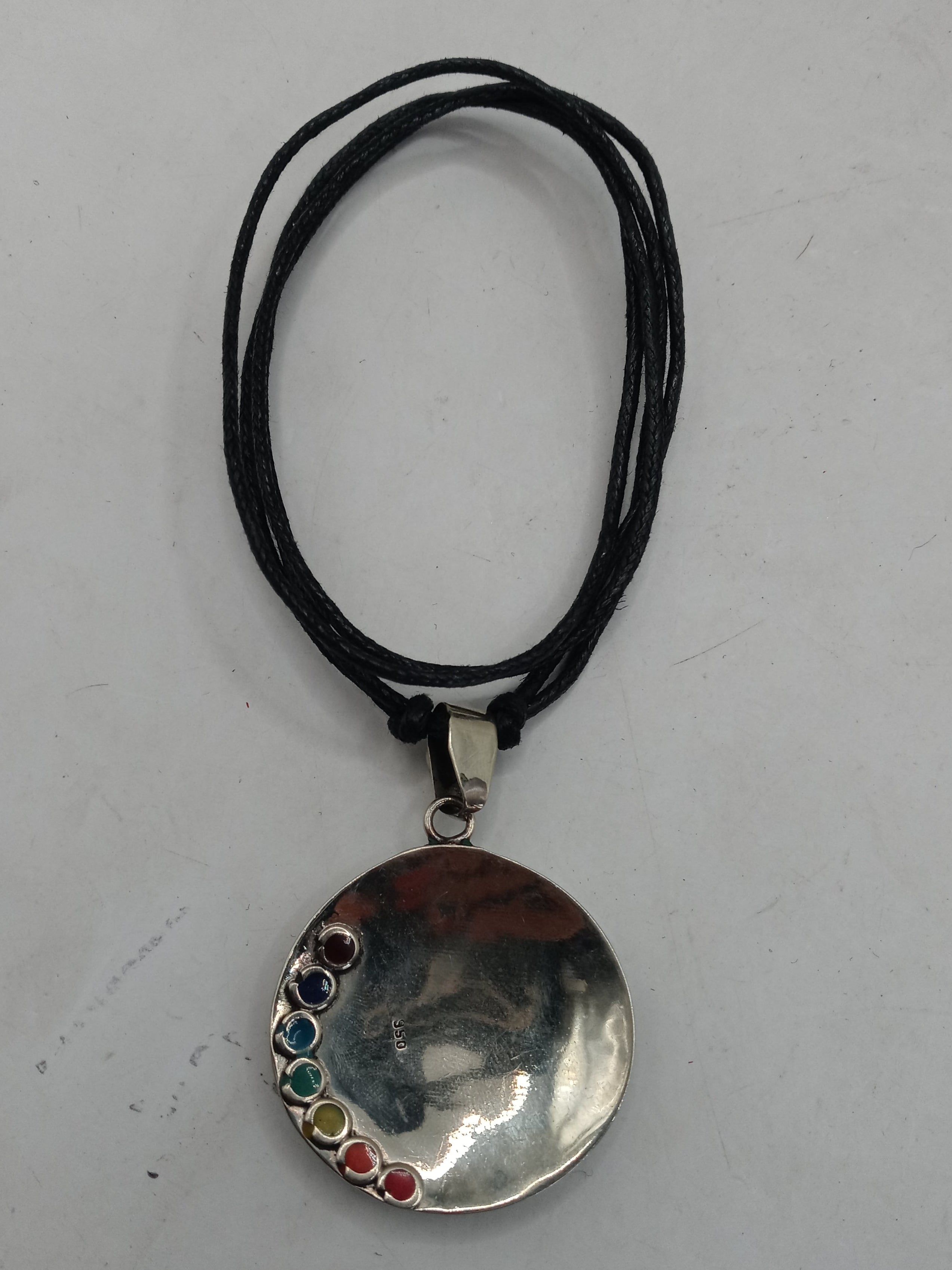 Unisex Handmade Alpaca Natural Stone Serpentine Necklace