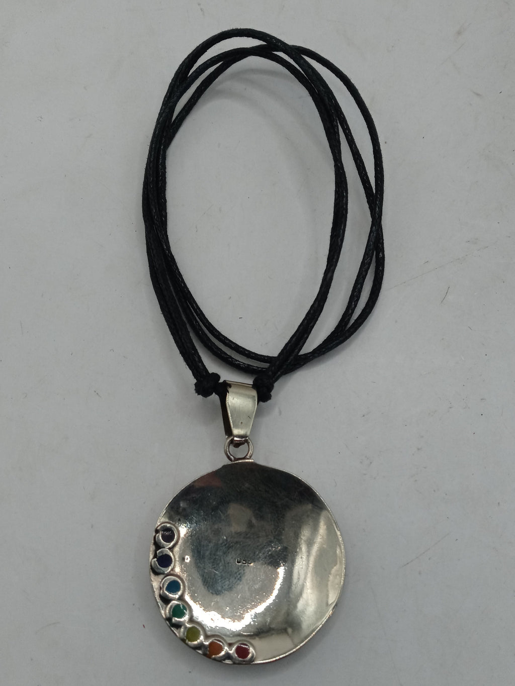 Unisex Adjustable Alpaca Necklace with Inlaid Stone
