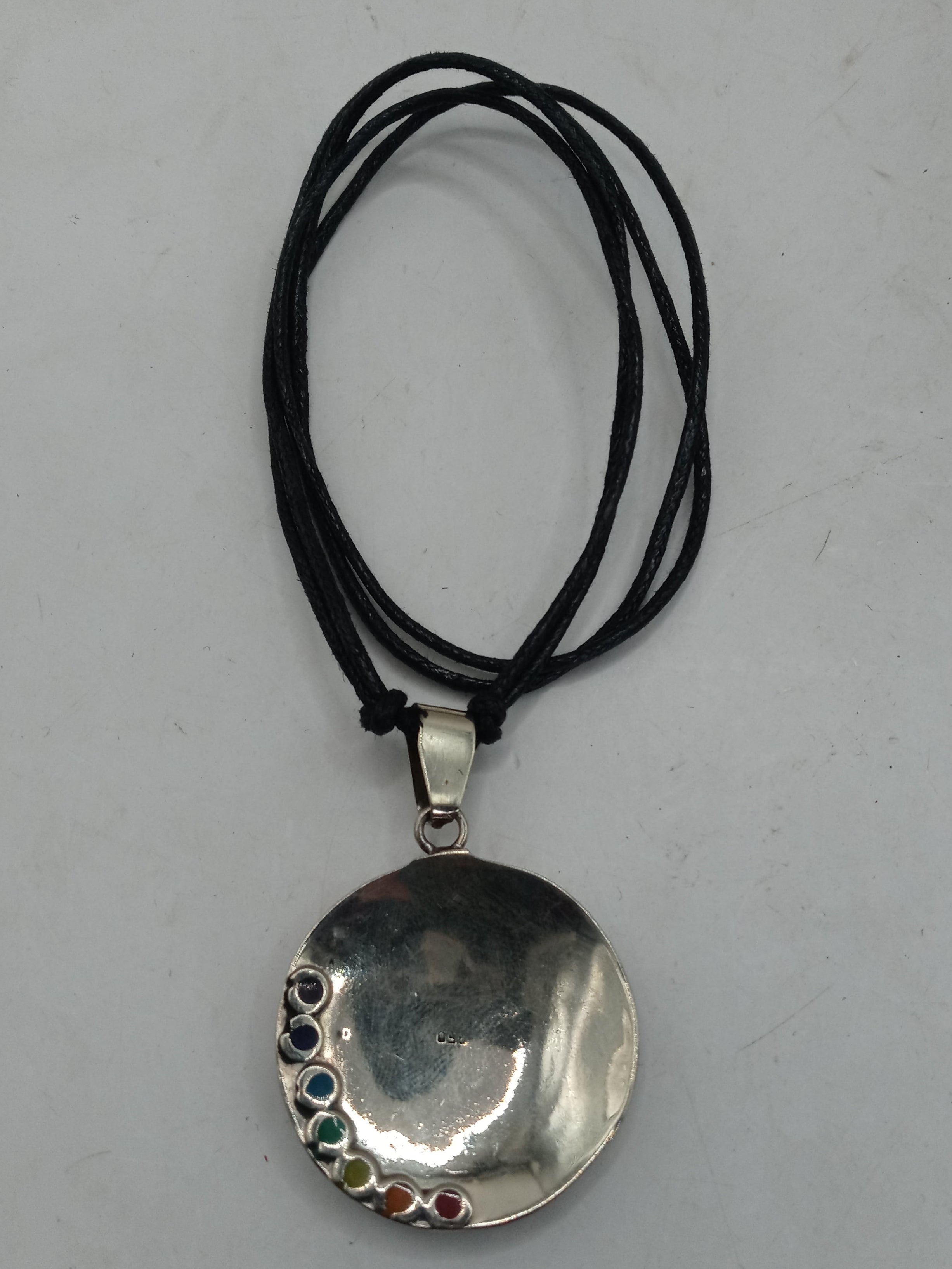 Unisex Adjustable Alpaca Necklace with Inlaid Stone