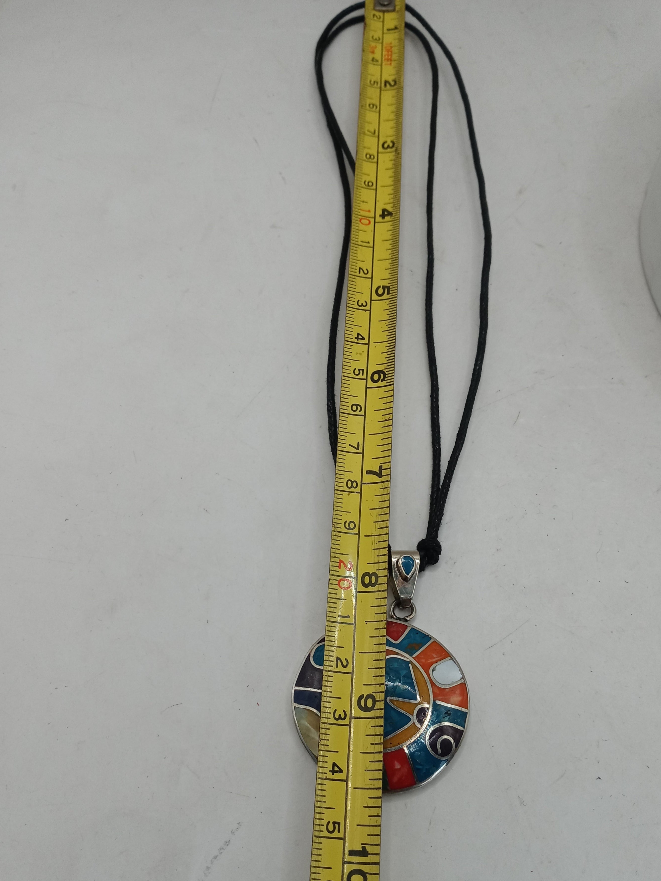 Unisex Adjustable Alpaca Necklace with Inlaid Stone