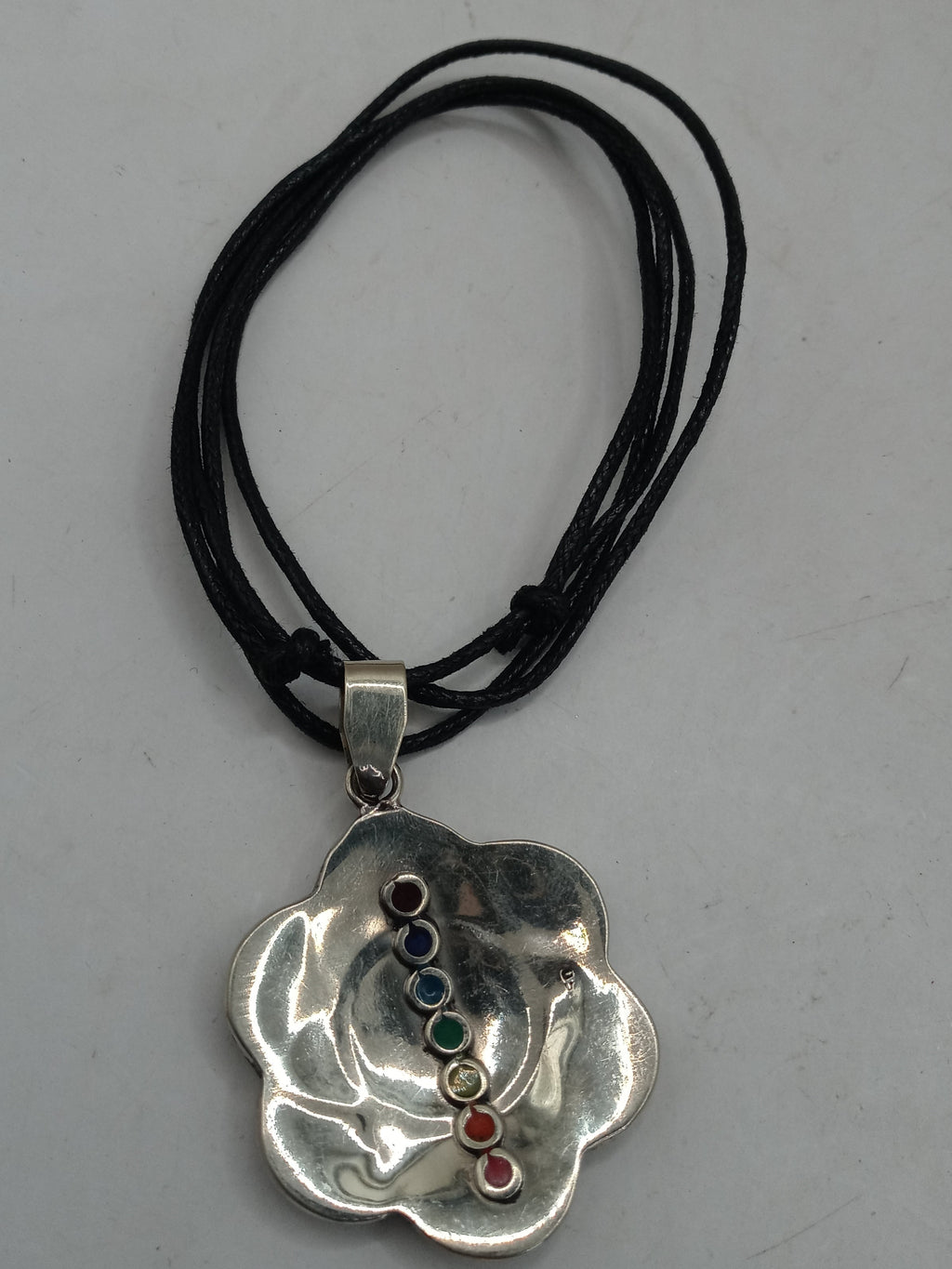 Unisex Handmade Alpaca Flower Pachamama Necklace.