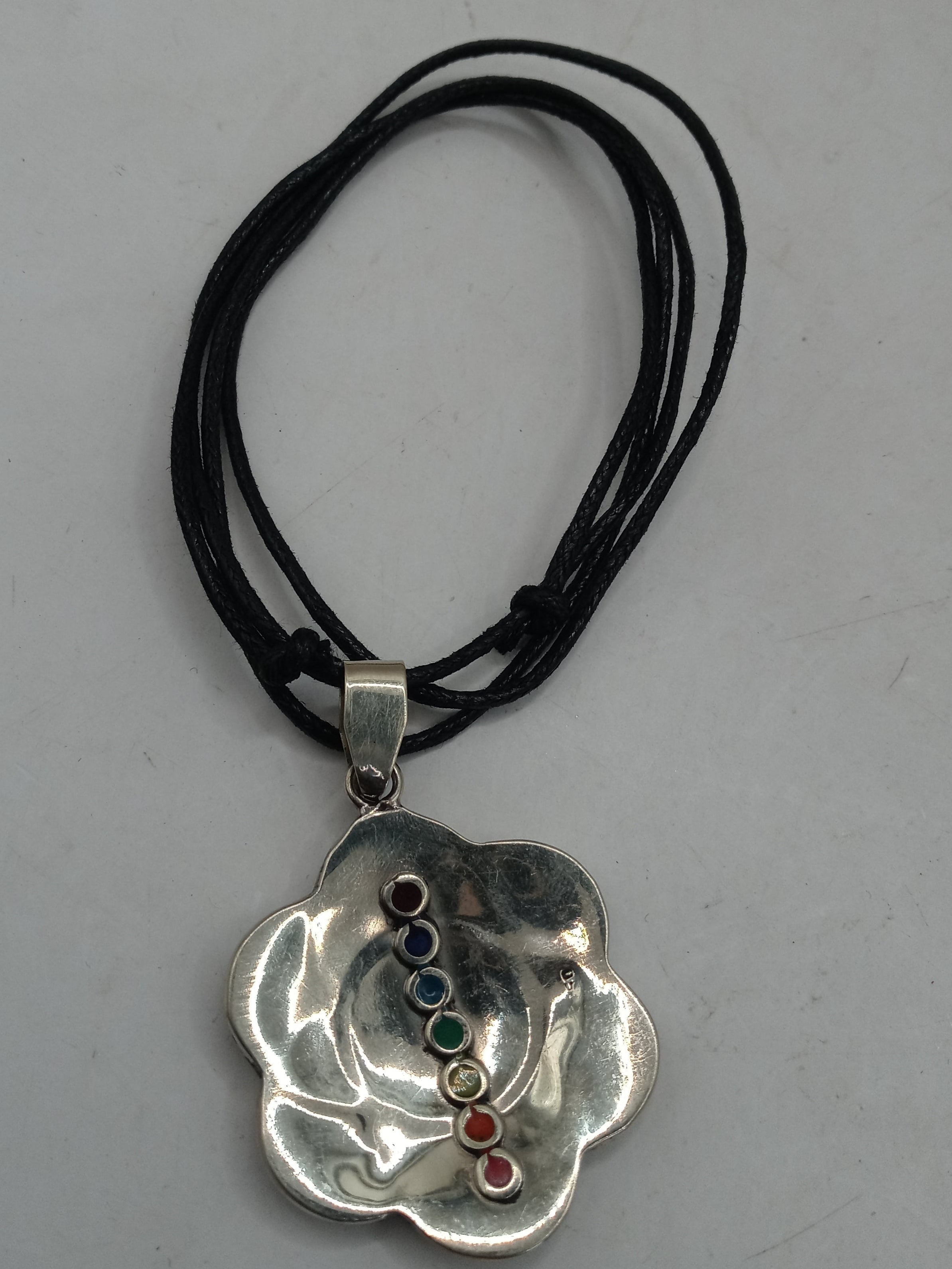 Unisex Handmade Alpaca Flower Pachamama Necklace.