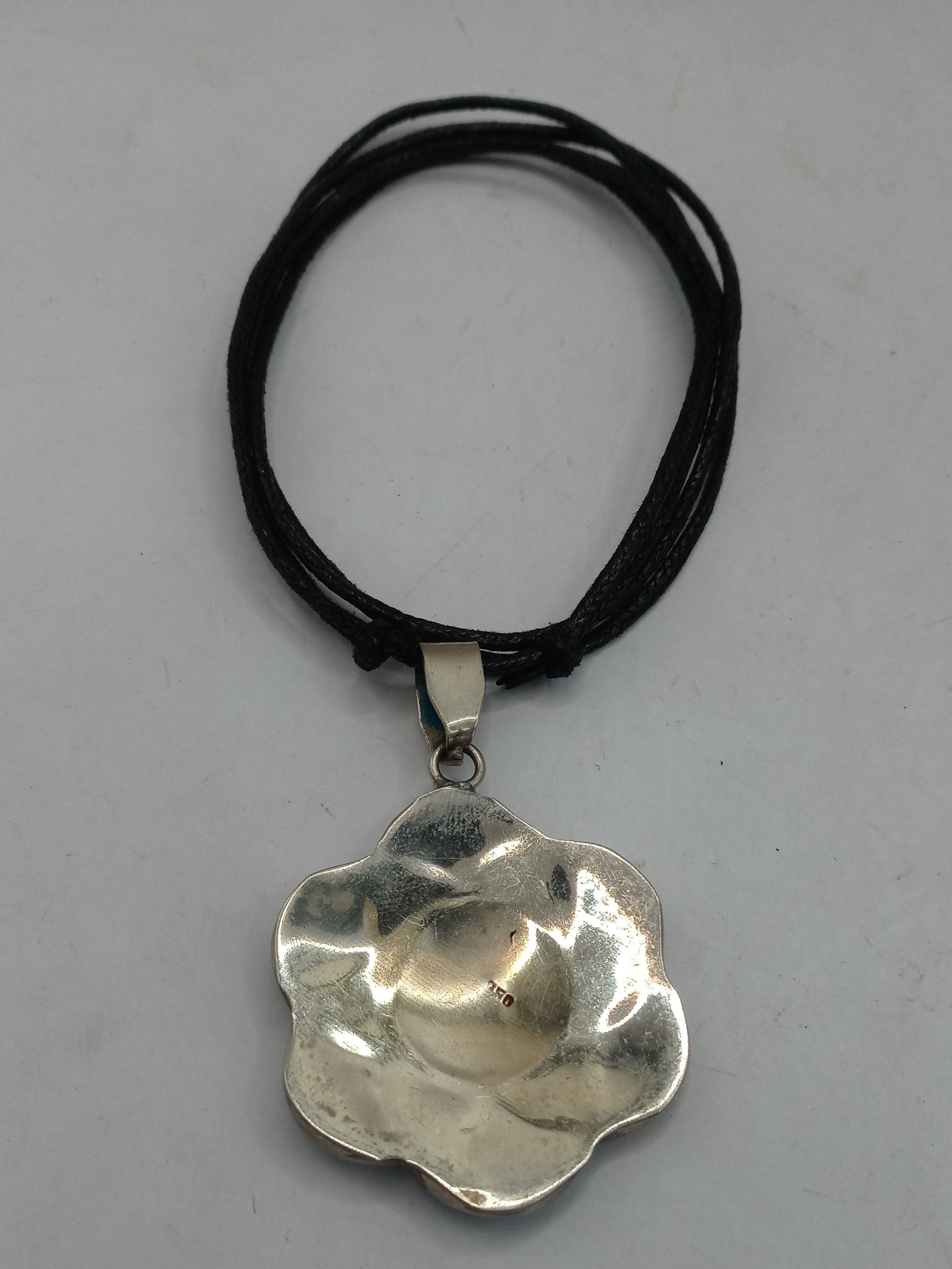 Unisex Adjustable Alpaca Necklace with Inlaid Stone