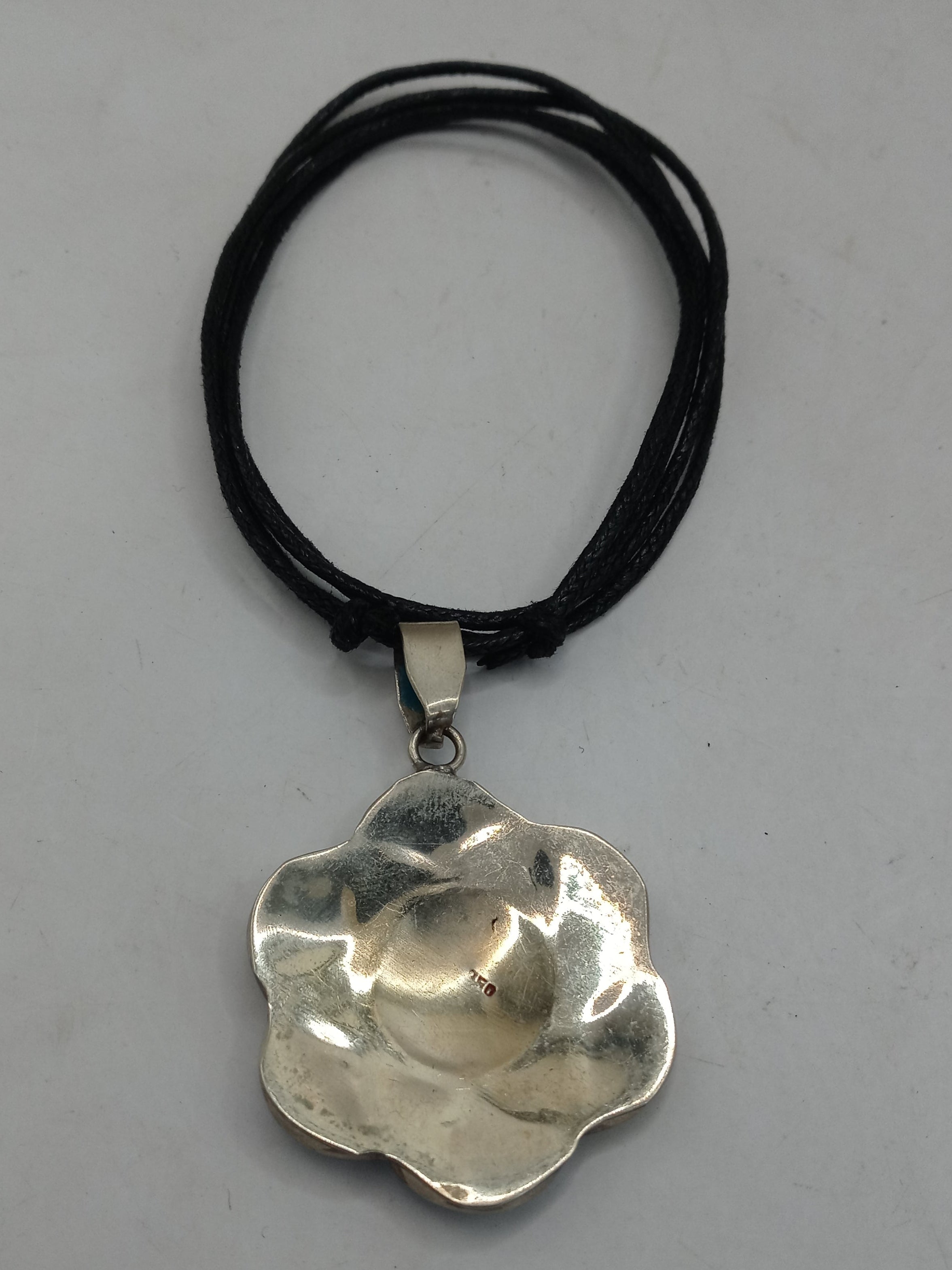 Unisex Adjustable Alpaca Necklace with Inlaid Stone