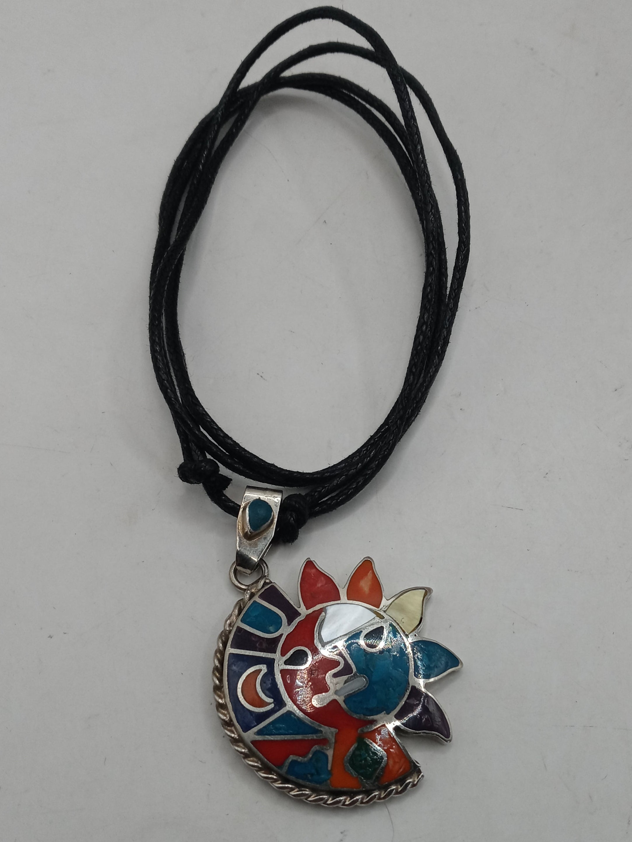 Unisex Handmade Necklace Inca Sun Moon Wedding