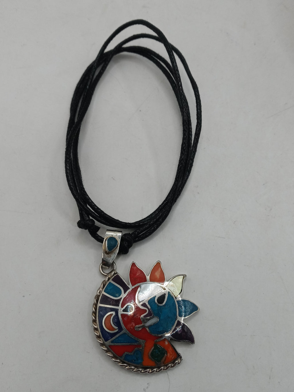 Unisex Handmade Necklace Inca Sun Moon Wedding
