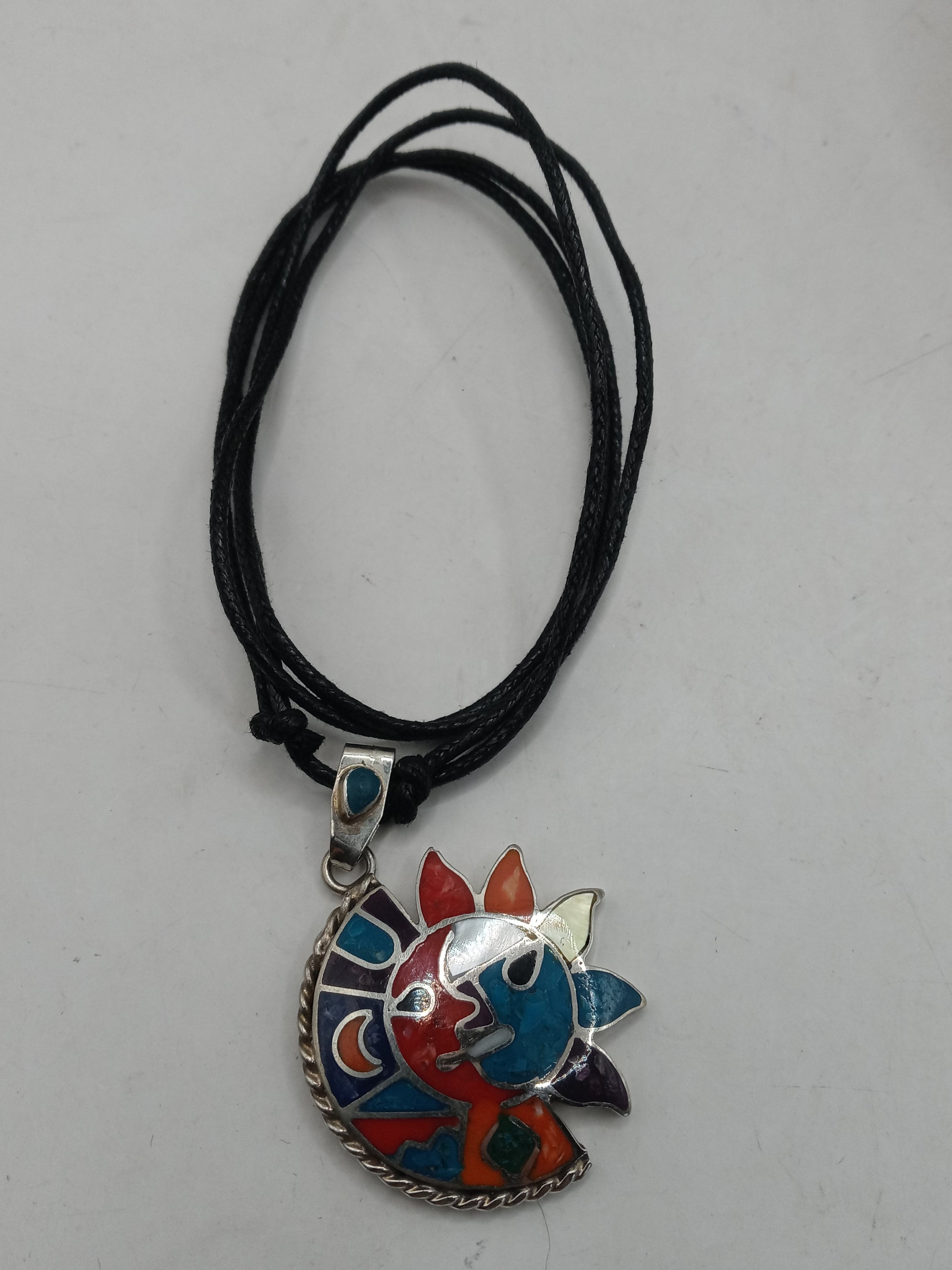 Unisex Handmade Necklace Inca Sun Moon Wedding