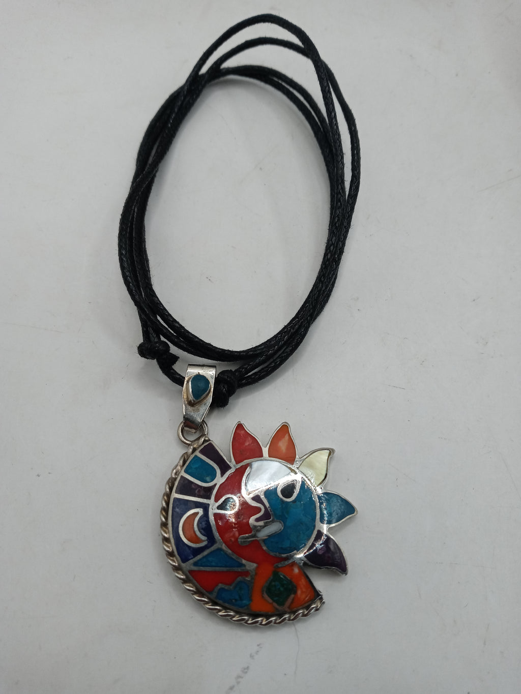 Unisex Handmade Necklace Inca Sun Moon Wedding