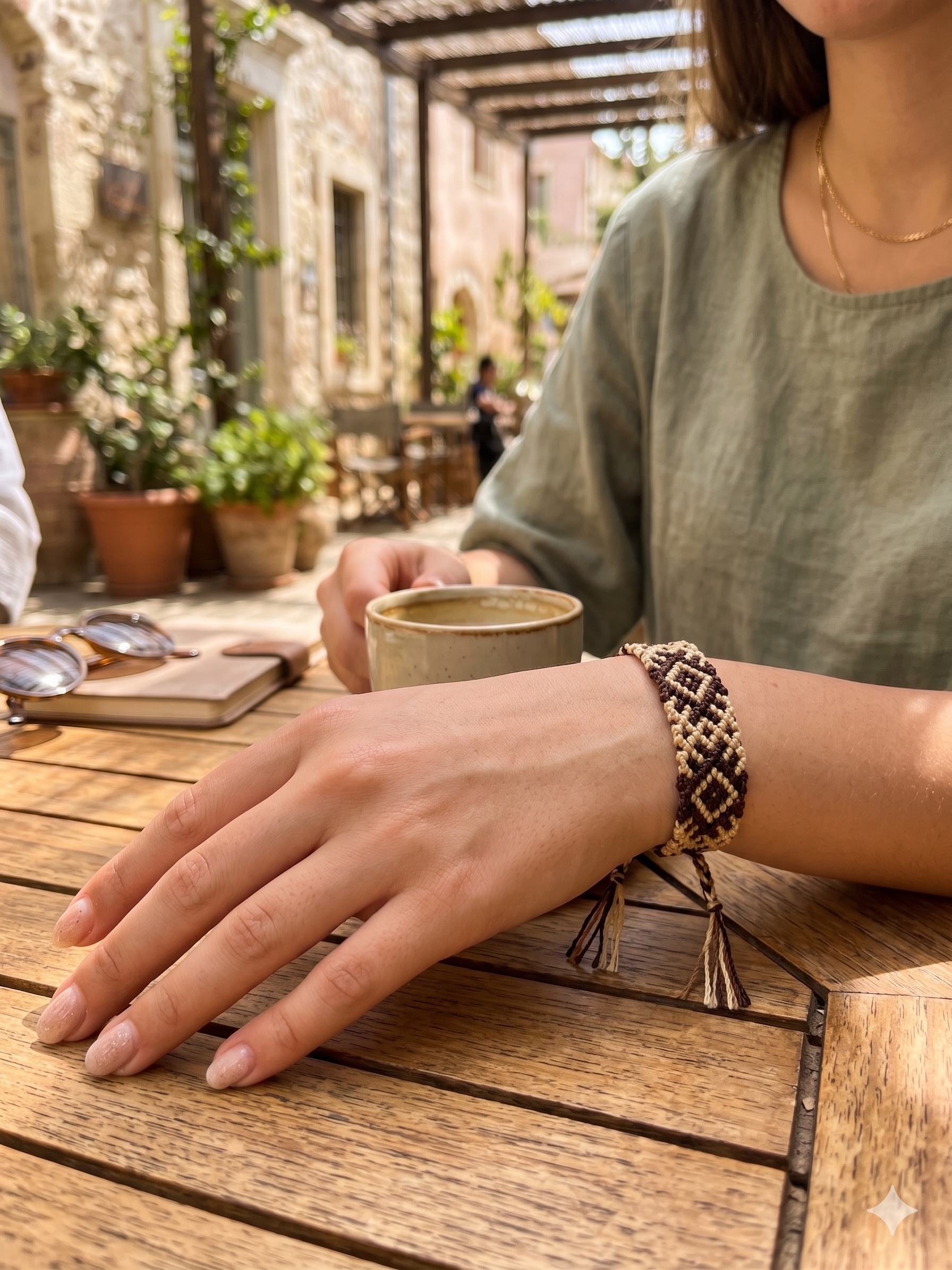 Geometric Macrame Bracelet Handmade Unisex Bracelet