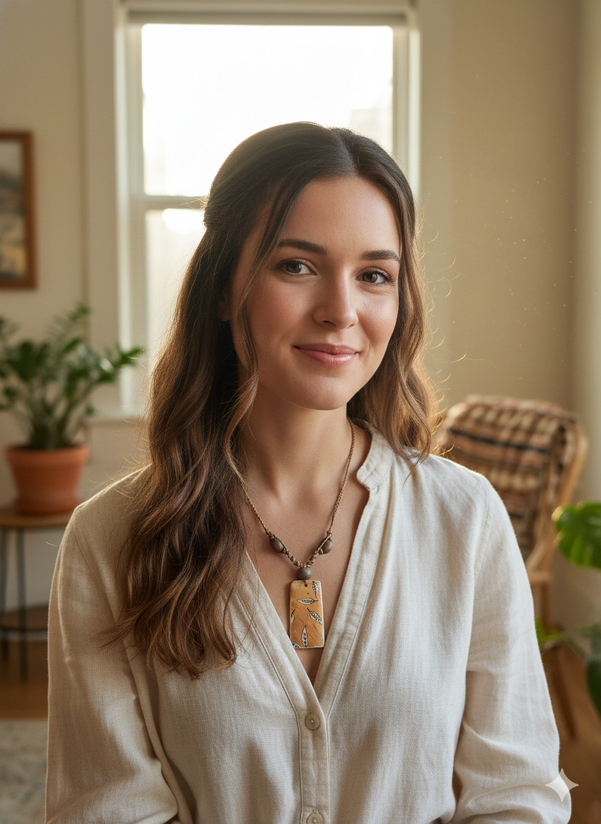 Handmade Mother-of-Pearl Pendant Macrame Necklace