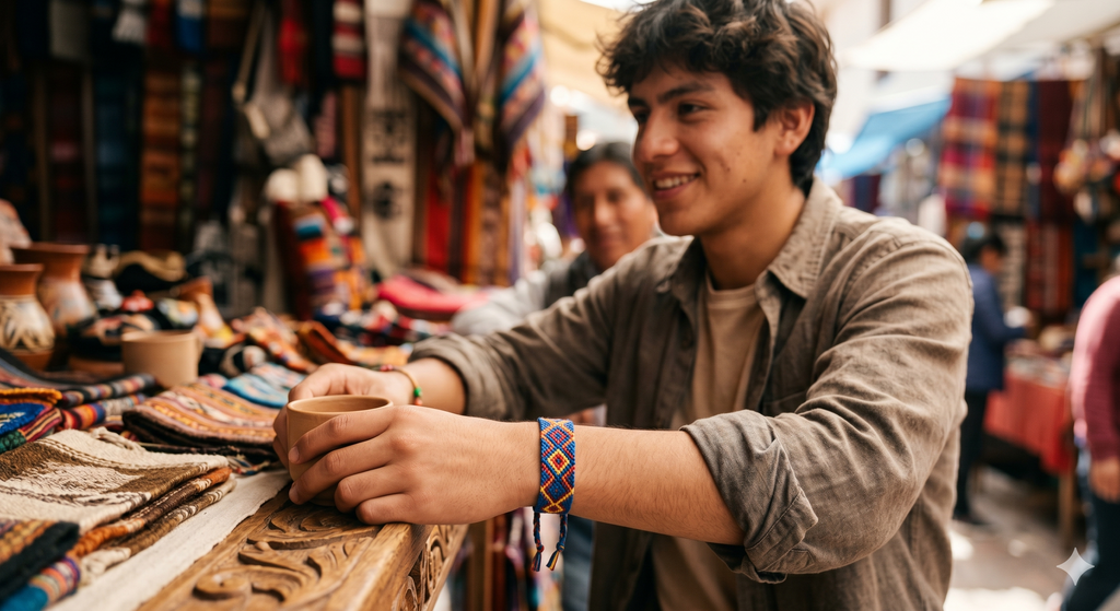 Geometric Hand-Woven Macrame Friendship Bracelet