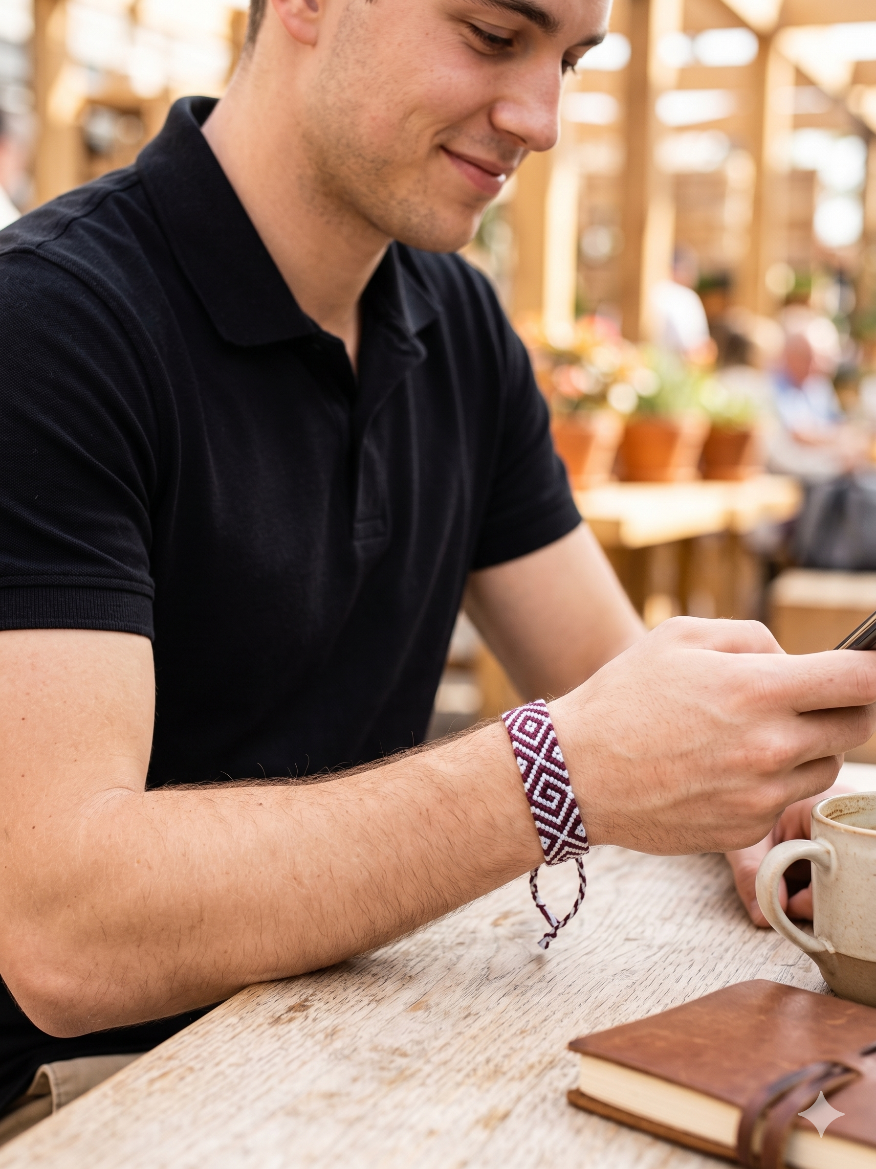 Unisex Macrame Labyrinth Bracelet, Peruvian Artisan, Cusco