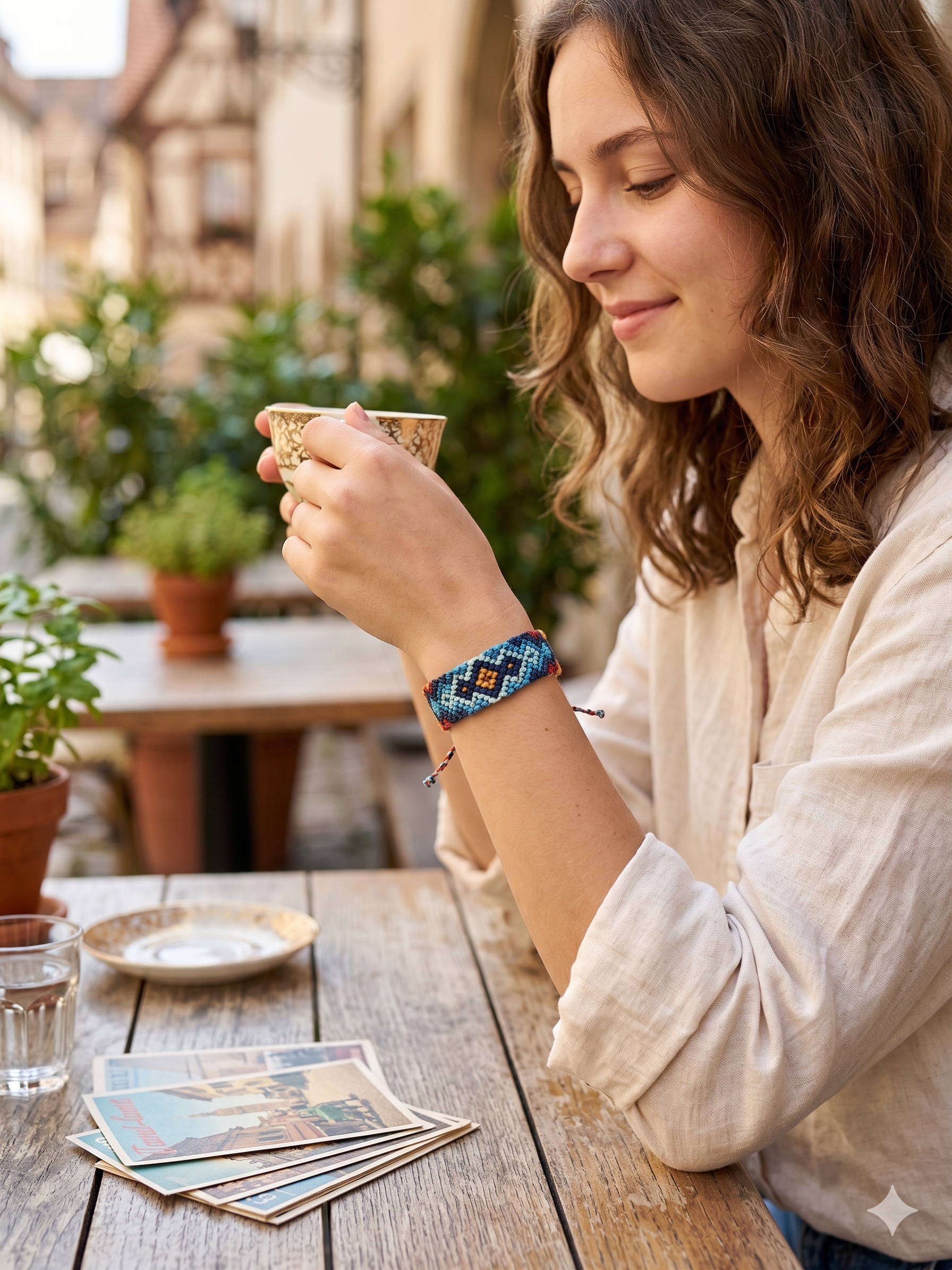 Geometric Hand-Woven Macrame Friendship Bracelet