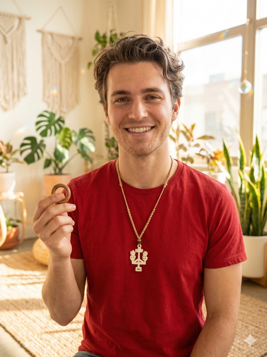 Tree of Life Macrame Necklace Hand-Woven Thread Necklace