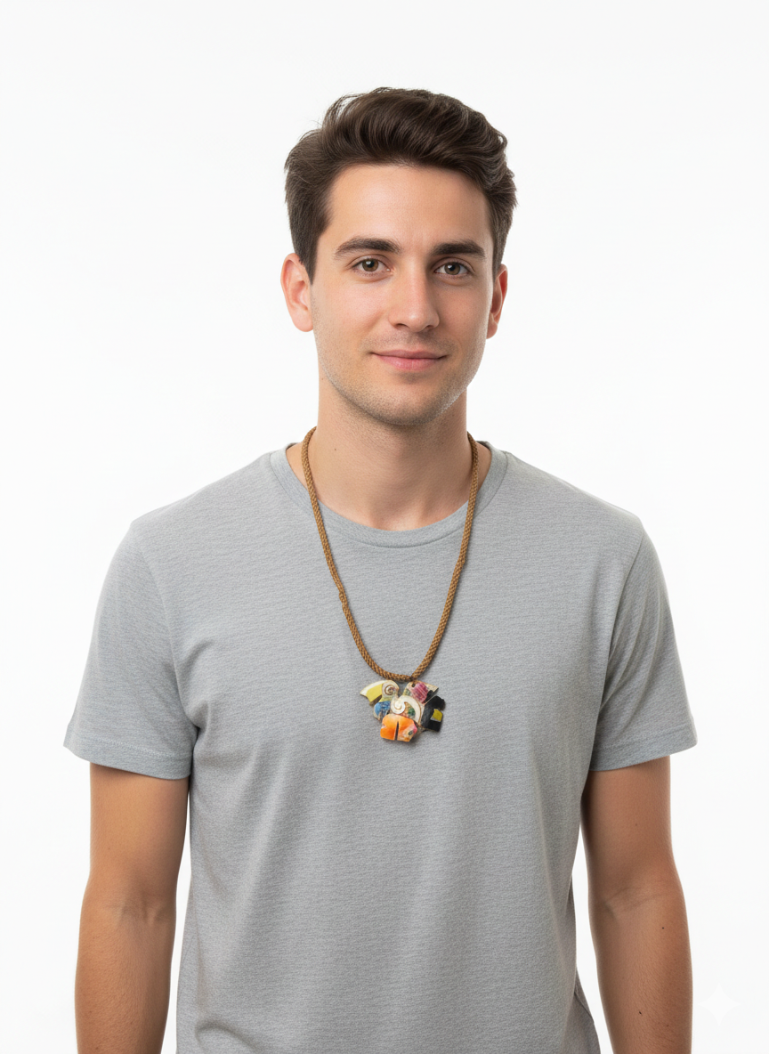 Adjustable Necklace Woven Macrame Thread Bird Designs Chan Chan Culture