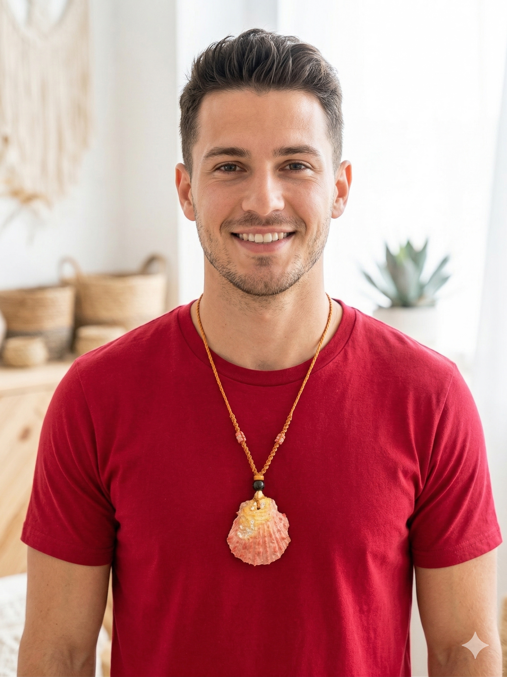 Handmade Macrame Natural Shell Necklace