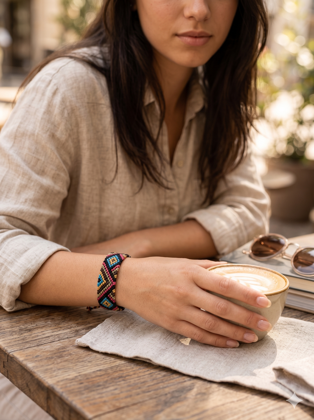 Geometric Macrame Bracelet Handmade Woven Peruvian Craft