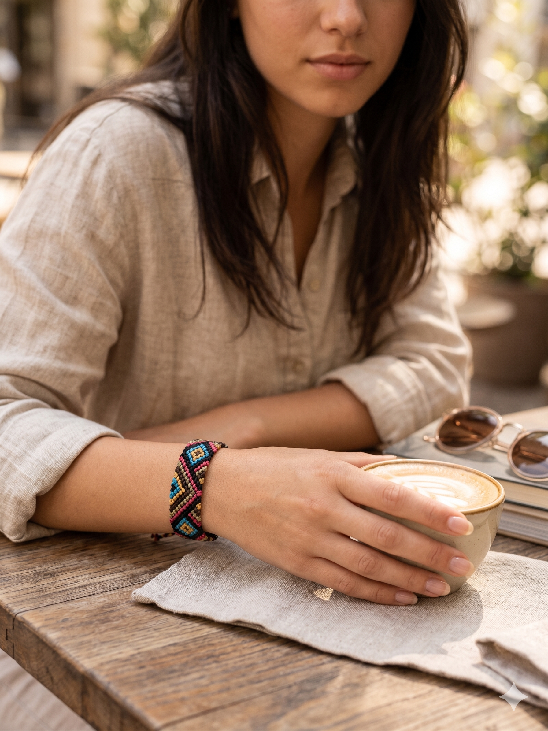 Geometric Macrame Bracelet Handmade Woven Peruvian Craft