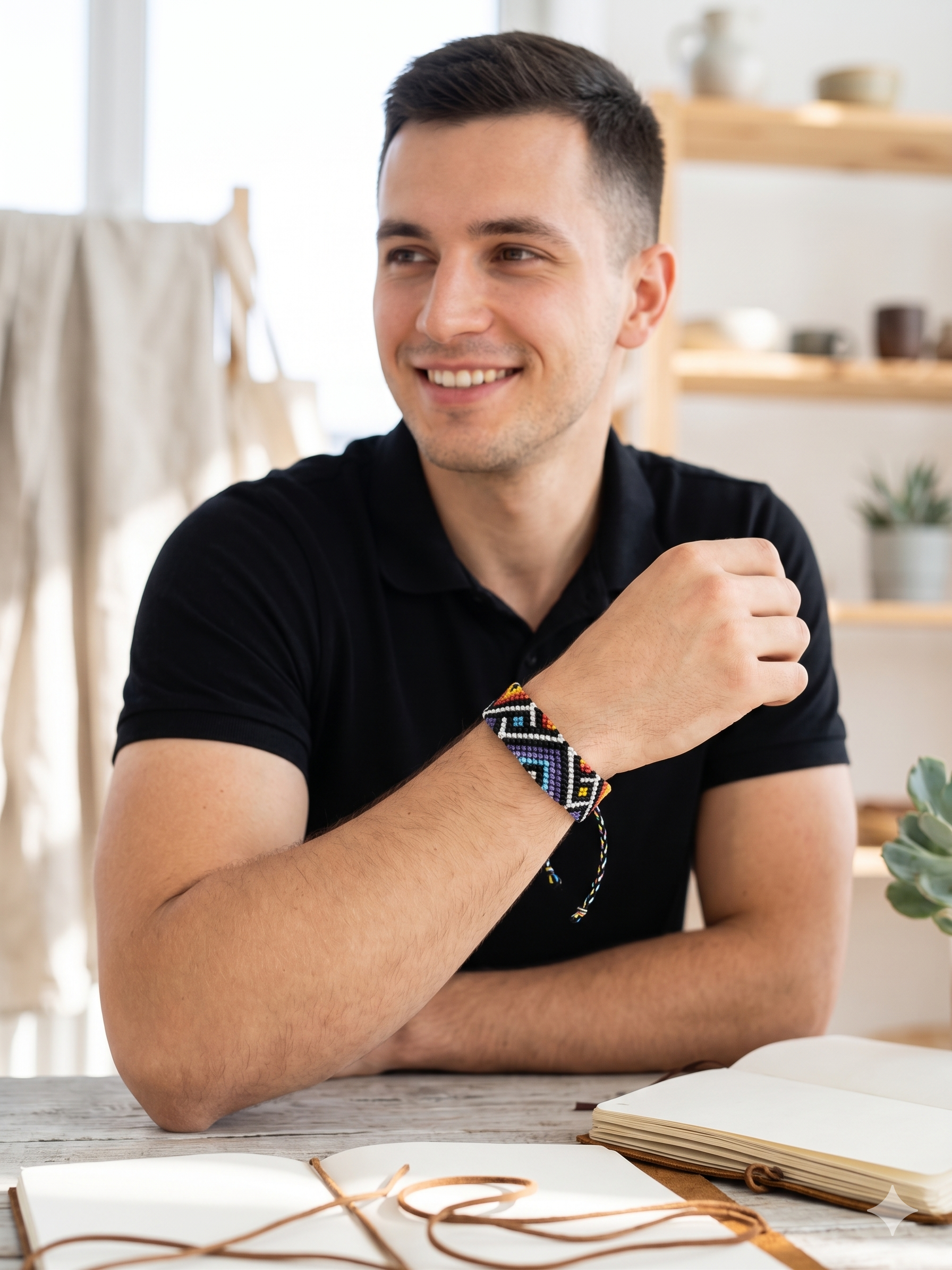 Unisex Macrame Labyrinth Bracelet, Peruvian Artisan, Cusco