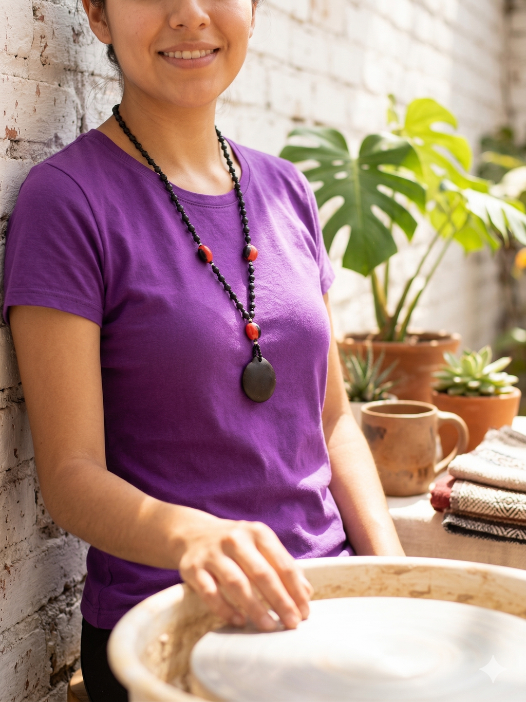 Handmade Amazon Rainforest Seed Necklace Huayruro Amulet