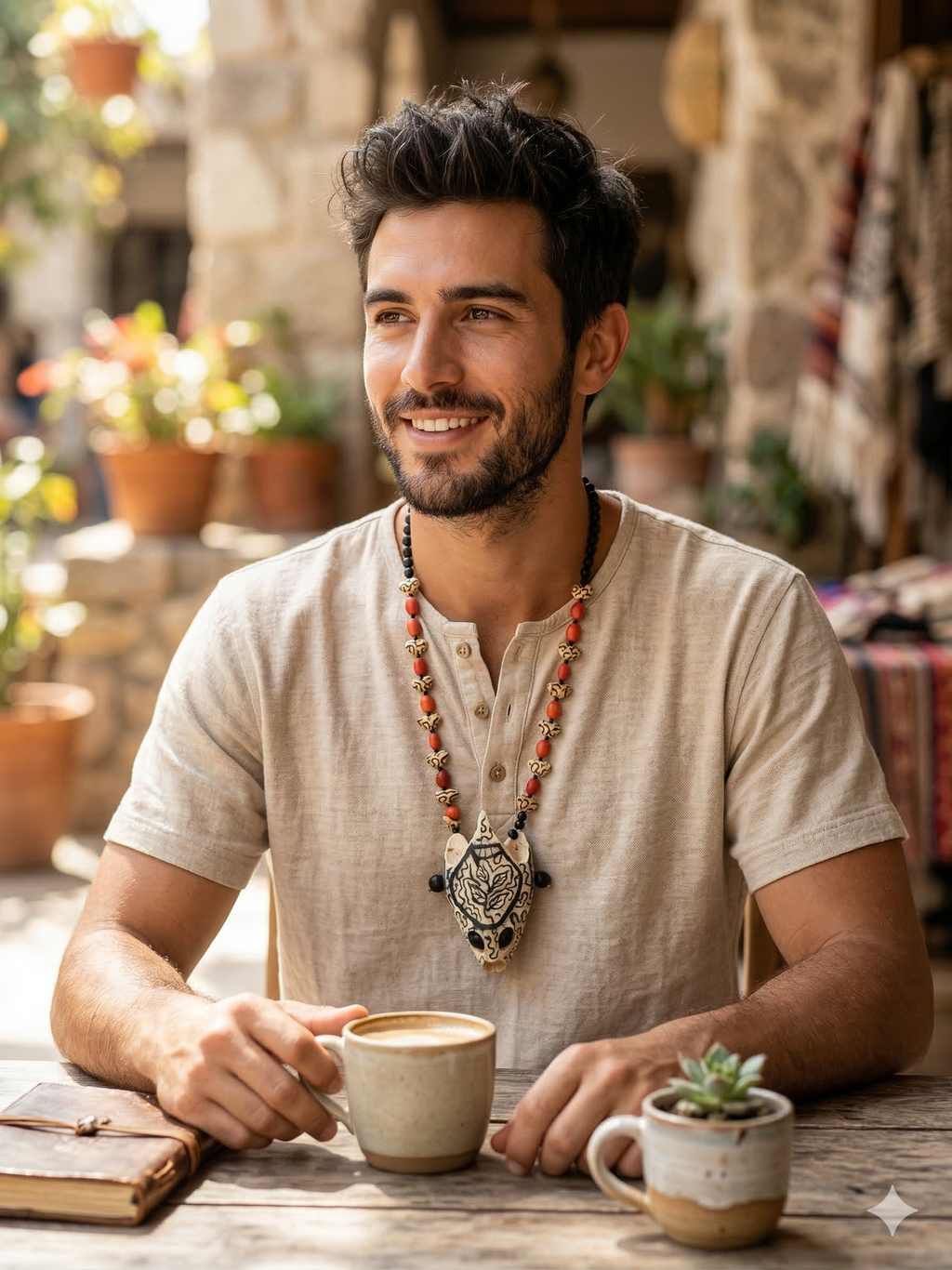 Shamanic Necklace Huayruro Seeds Collected Turtle Skull