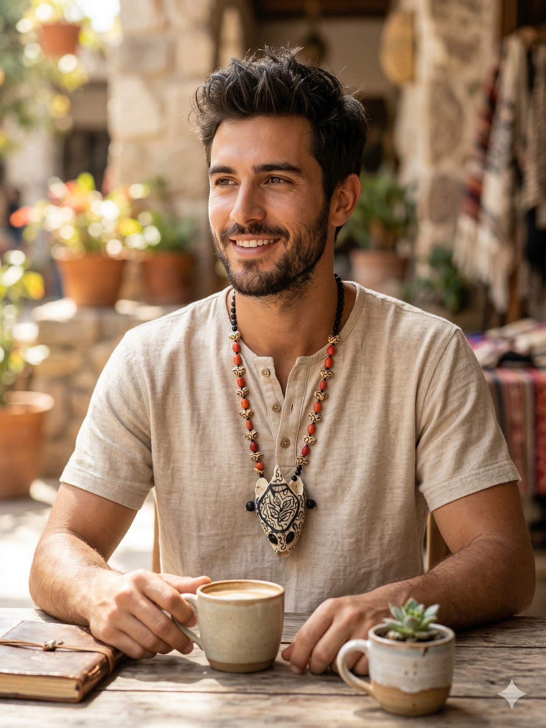 Shamanic Necklace Huayruro Seeds Collected Turtle Skull