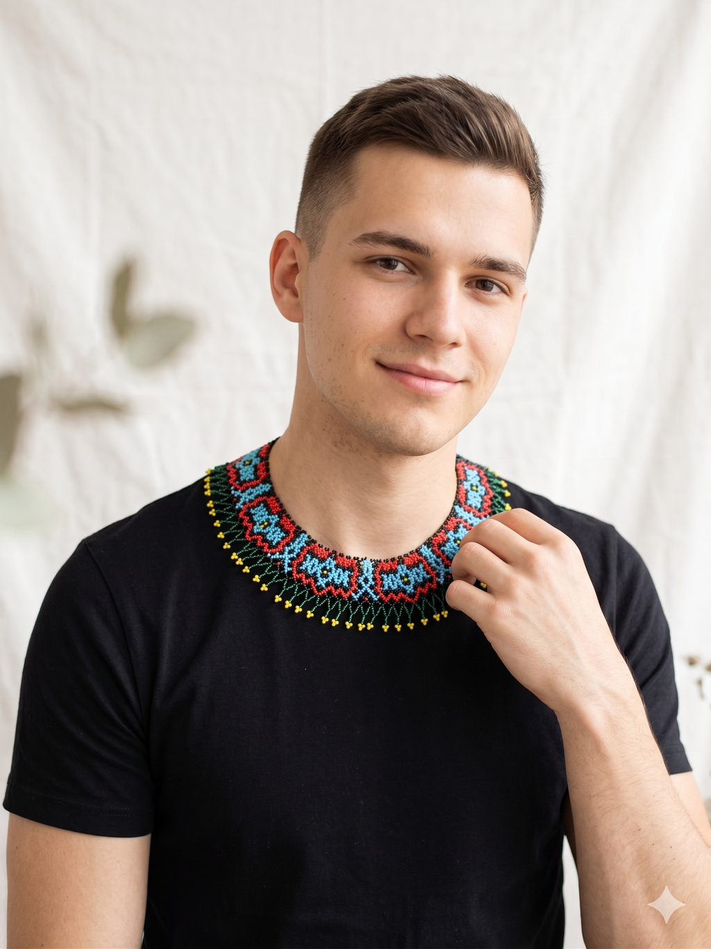 Hand-woven Beaded Breastplate Necklace, Multicolor Choker