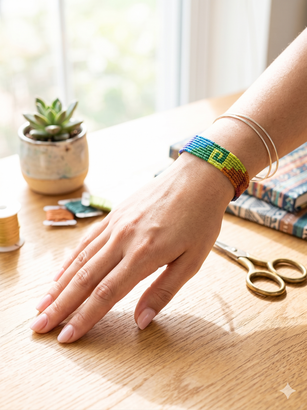 Gay Pride Flag Bracelet Love Friendship Handwoven Lesbian LGBT Rainbow