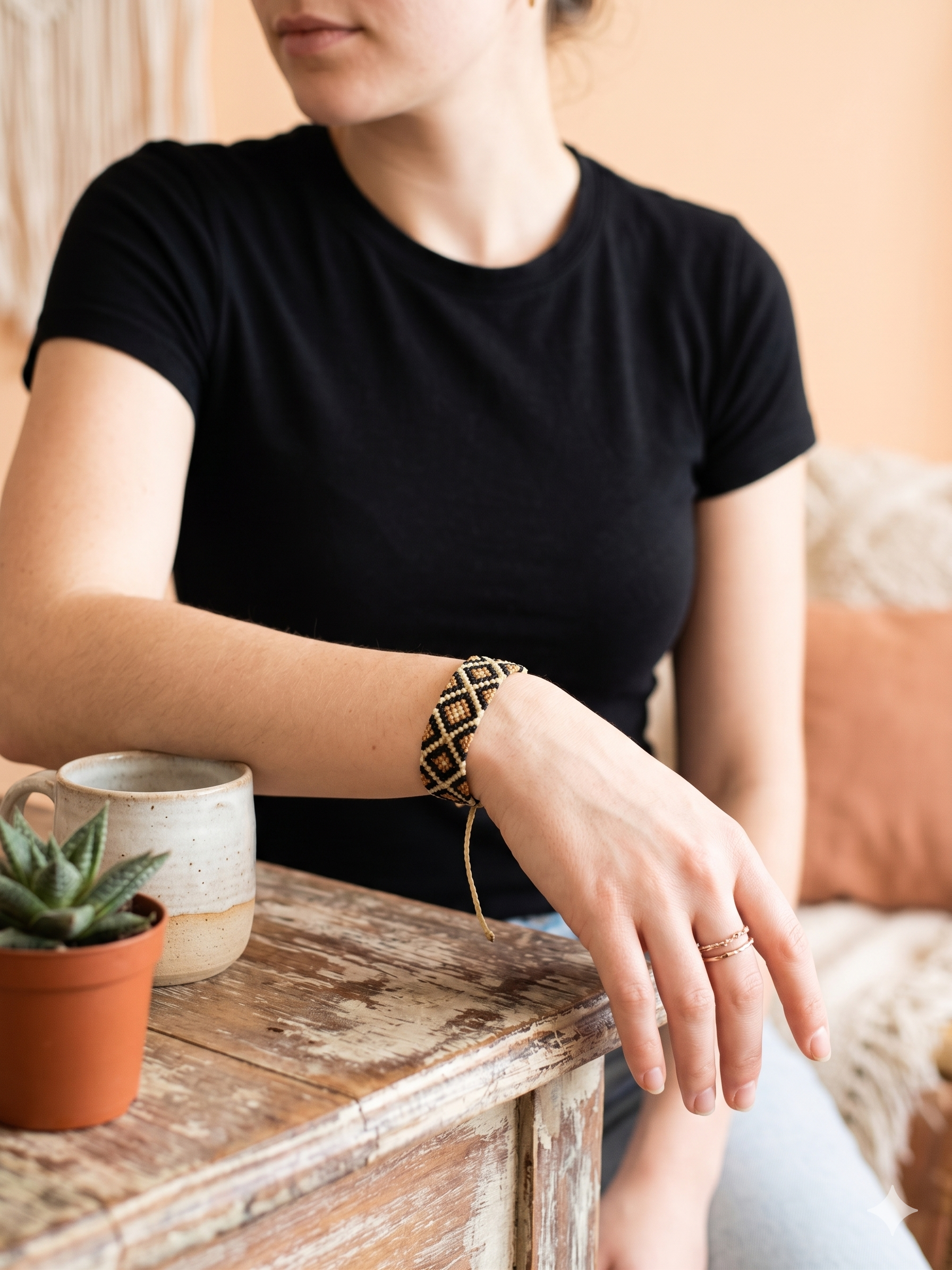 Handmade Geometric Macrame Bracelet