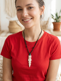 Handmade Mother-of-Pearl Tumi Necklace, Spiritual Amulet, Chimú Culture