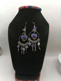 Alpaca Earrings for Women, Natural Amethyst Stone