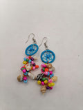 Women's Alpaca Mother-of-Pearl Dreamcatcher Earrings