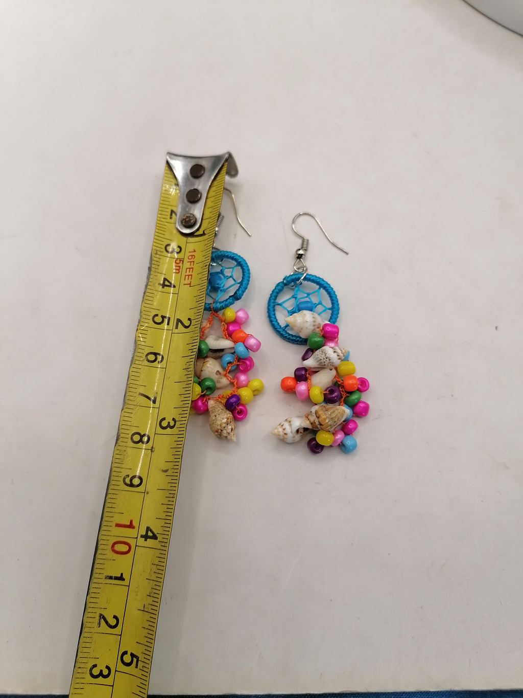 Women's Alpaca Mother-of-Pearl Dreamcatcher Earrings
