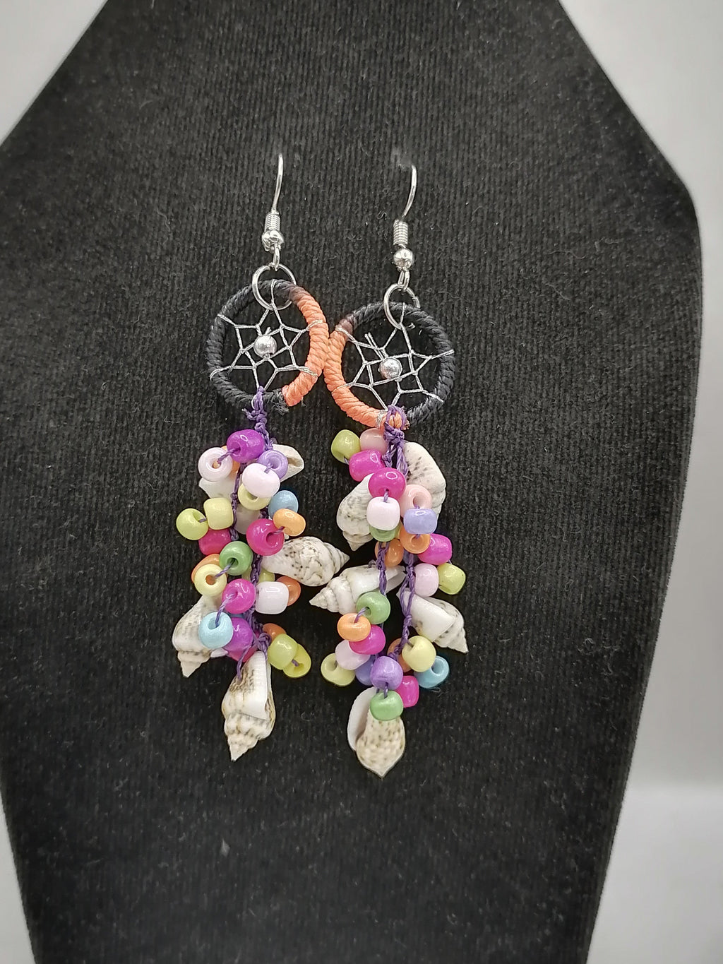 Handmade Earrings for Women Dreamcatcher Mother of Pearl Shell