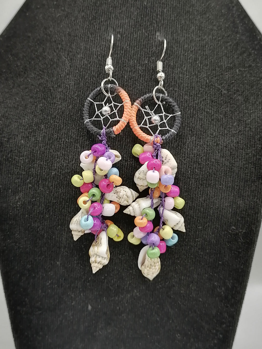 Handmade Earrings for Women Dreamcatcher Mother of Pearl Shell