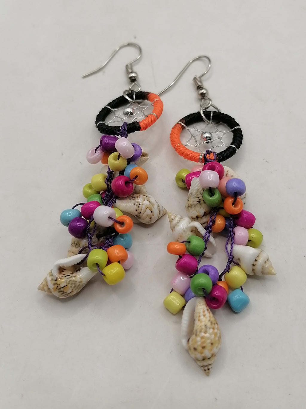 Handmade Earrings for Women Dreamcatcher Mother of Pearl Shell